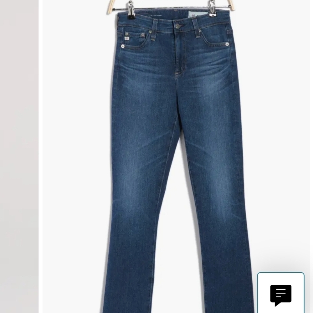 Ag Adriano Goldschmied Dark Blue Straight Leg Jeans